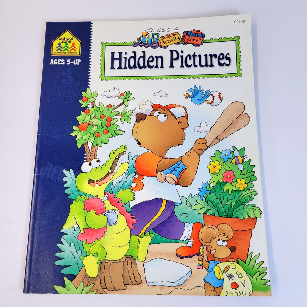 Hidden Pictures Workbook School Zone Activity Zone Kids Ages 5-Up Book